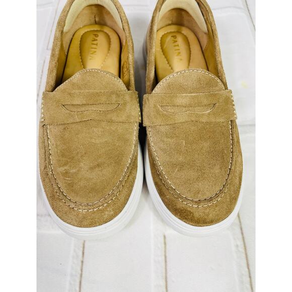 Patina tan suede leather loafers sz 7 - Picture 4 of 9